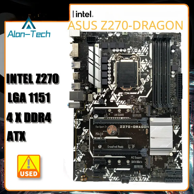 For As-us Z270-DRAGON LGA 1151 Motherboard DDR4 Intel Z270  Motherboard DDR4 64GB SATA3 Pciex16 M.2 ATX Core I5-6500 Cpus