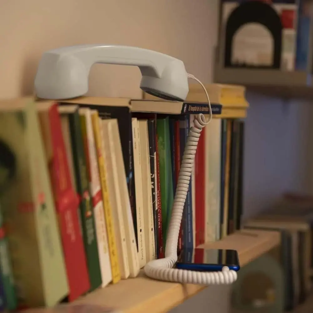 New with Microphone Phone Handset Type-C Telephone Style Landline Handle Receiver Tangle Free Wire Handheld Cell Phone Receiver