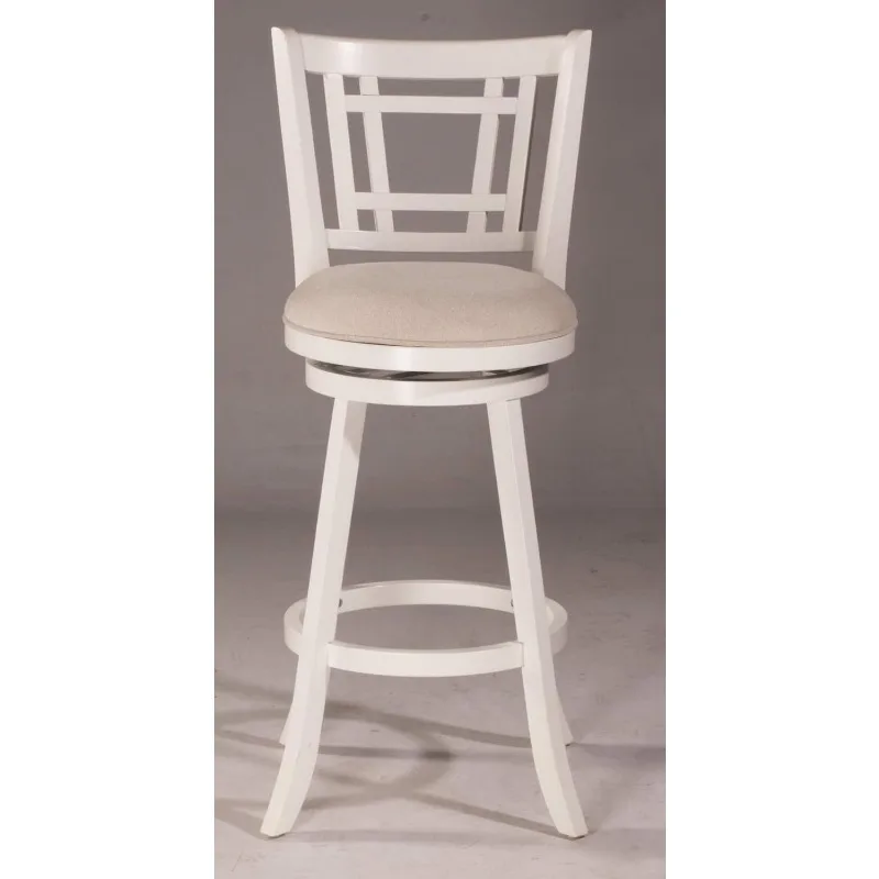 Fairfox Swivel Bar Stool, Barstool, White