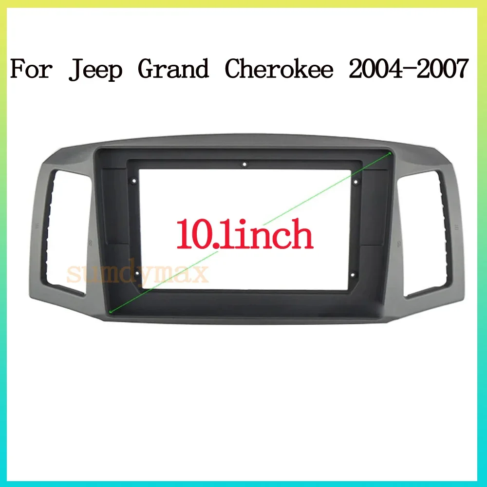 

10,1-дюймовая автомобильная DVD-рамка для Jeep Grand Cherokee 2004-2007, стерео панель, рамка, аудиосистема приборной панели, лицевая панель, радиоплеер, экран, комплект 2 Din