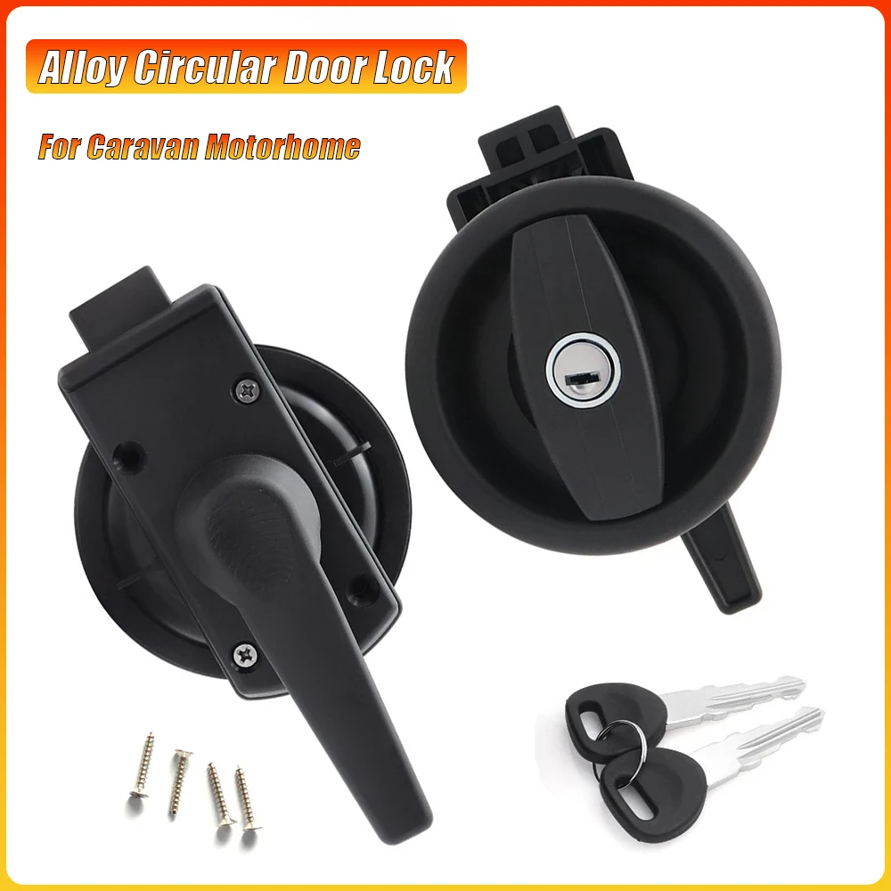 

1 Pc Caravan Alloy Circular Door Lock for Caravan Motorhome Complete Door Lock C/W Barrel Left Hand RV Accessories