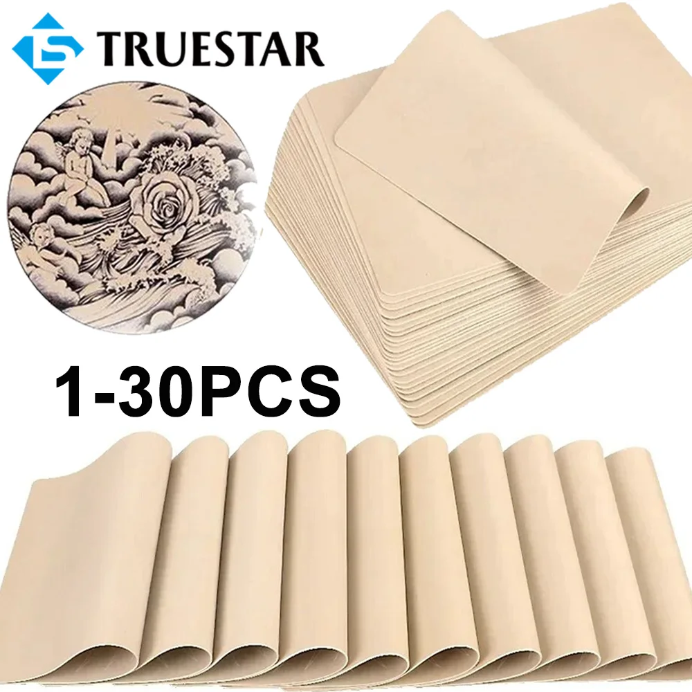 1-30PCS Tattoo Blank Practice Skin Double Side Synthetic Leather Tattoo Fake Skin Eyebrow Paint Exercise Skin Tattoo Accessories