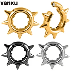 Vanku 2PC Simple Fashion Arrow Pendant Stainless Steel Plugs Ear Weight Gauges Tunnels Piercing Expander Stretchers Body Jewelry