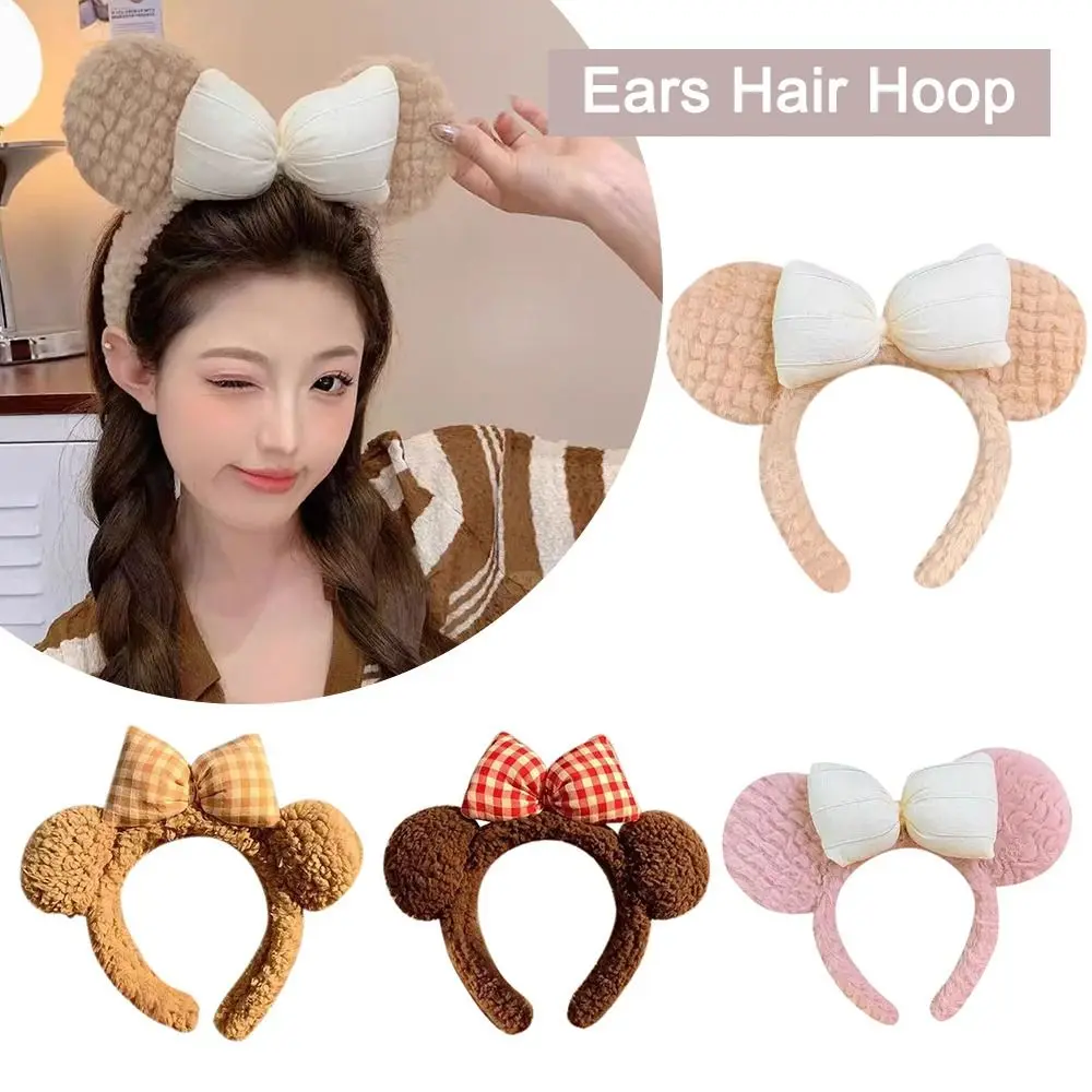 

Bow Hair Jewelry Ears Hair Hoop Wedding Party Dress Headdress Bowknot Hairband Hair Accessories Plush Bear Ear Hair Band