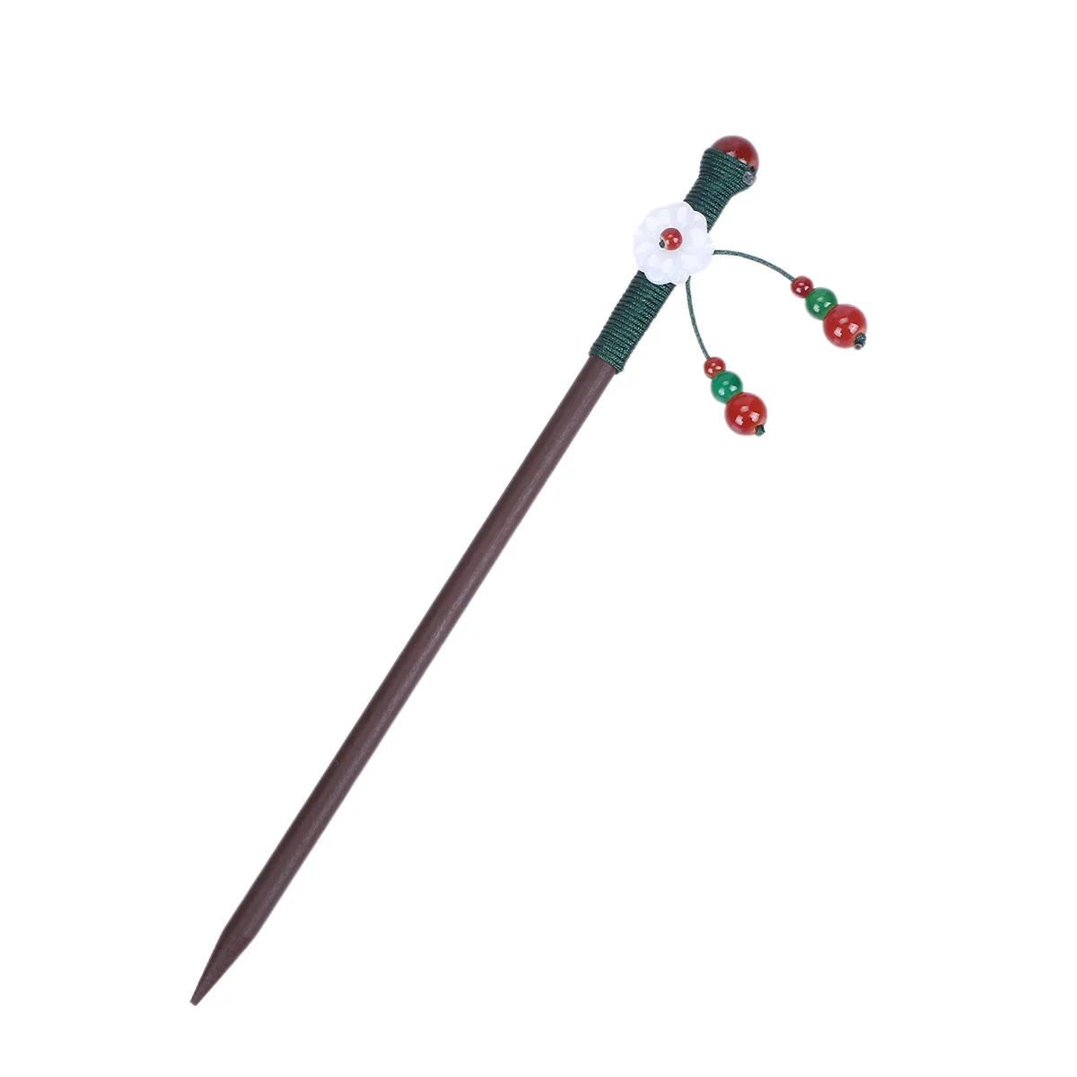 

1pc Wooden Stick Ebony Chopstick For Women Retro Bun Vintage Hair Stick Holder Pendant Design Diy Hair Styling Tool