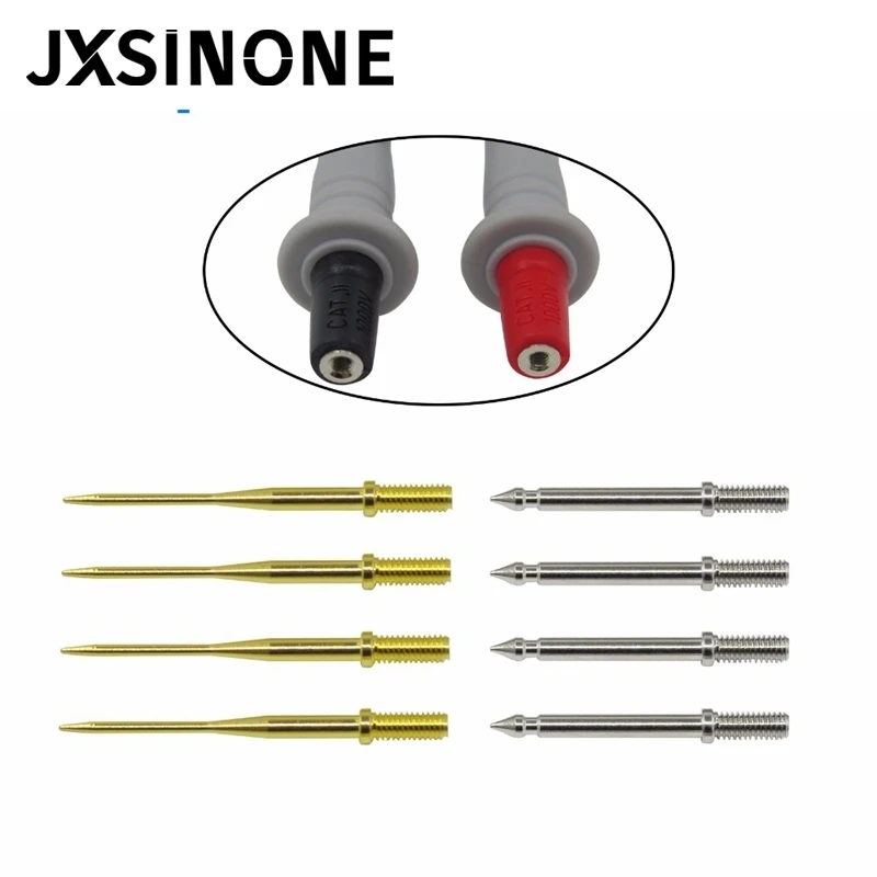 JXSINONE P8003.1 8pcs Replaceable test needle kit 1mm Gilded sharp&2mm standard suitable for Multimeter probe