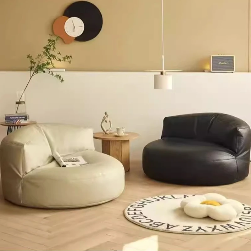 Pequeño Mini individual suelo perezoso sin hueso Relax Bean Bag asiento sala de estar liquidación Poof relleno PUF Gonfiabile Pufs Para Jardim