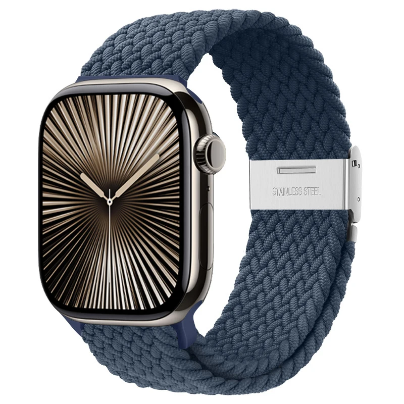Armband für Apple Watch 46mm 45mm 44mm 49mm 40mm 41mm 42mm Geflochtenes Schlaufenarmband iWatch Serie 12 11 10 8 9 7 SE Ultra