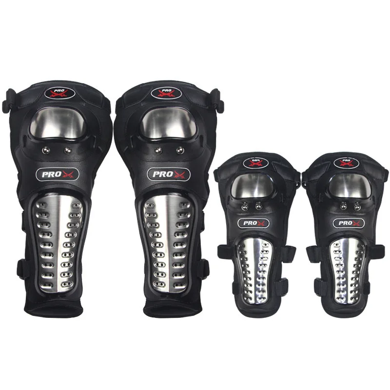 Motorcycle Protective Gear Knee Pads Elbow Pads Four-piece Stainless Steel Riding Knight Anti-fall Protective Gear Off-road