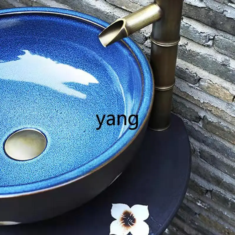 LTT ceramic washbasin integrated Chinese basin antique household