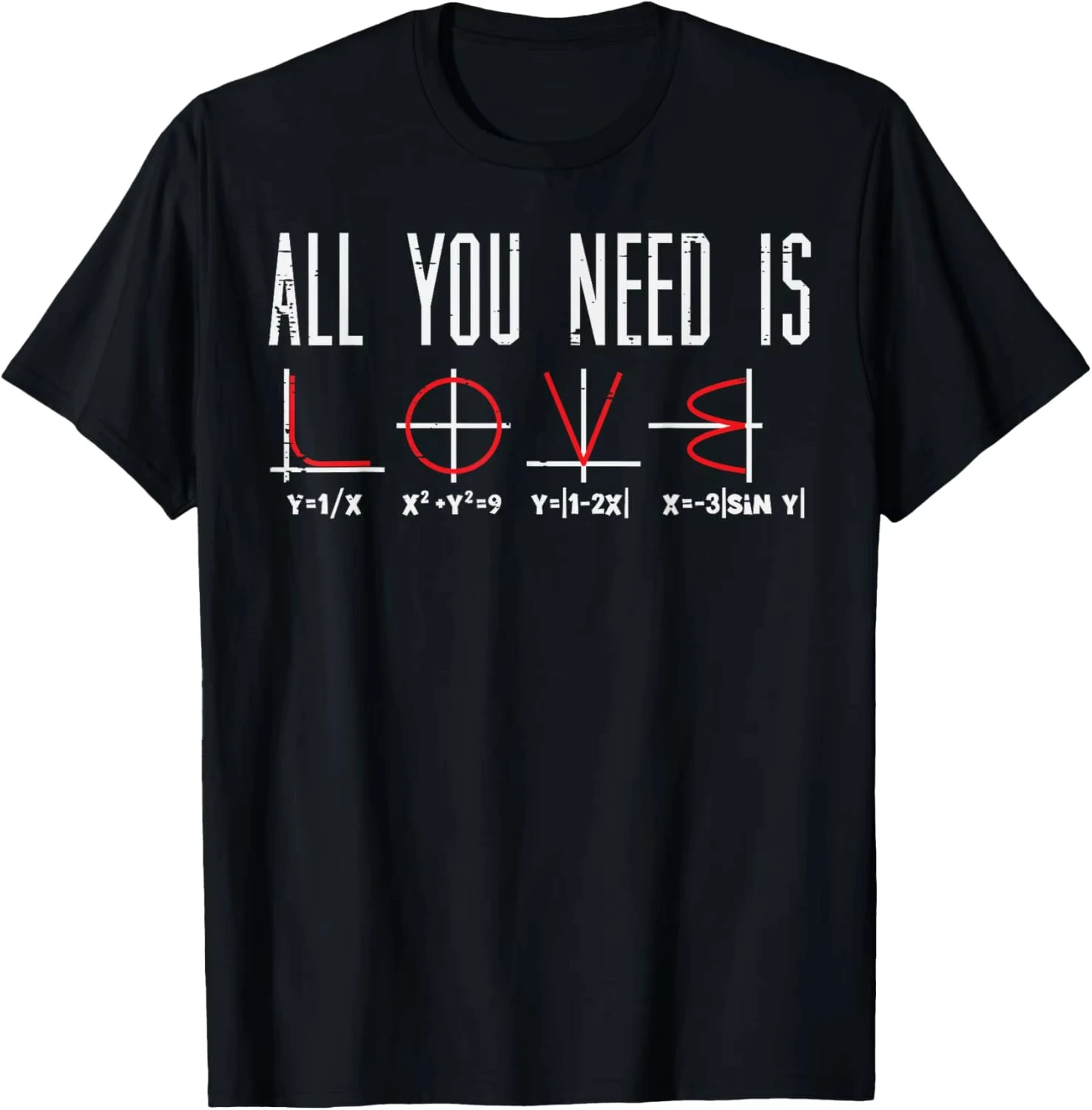 All You Need Is Love Valentines Day Math Algebra Graphic T Shirt Unisex Summer Streetwear Camiseta Hombre Print On Demand Tops