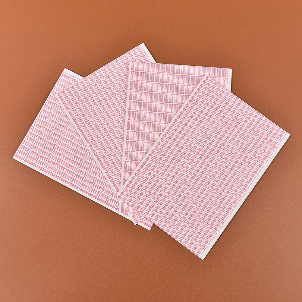 1000pcs/pack Warranty Void If Removed Sticker Security Seal Red Color Rectangle Shape Fragile Label Size 10mm*5mm For Kids