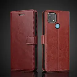 Card Holder Cover Case for OPPO A15 A15s Pu Leather Flip Cover Retro Wallet Phone Case OPPO A15 Business Fundas Coque