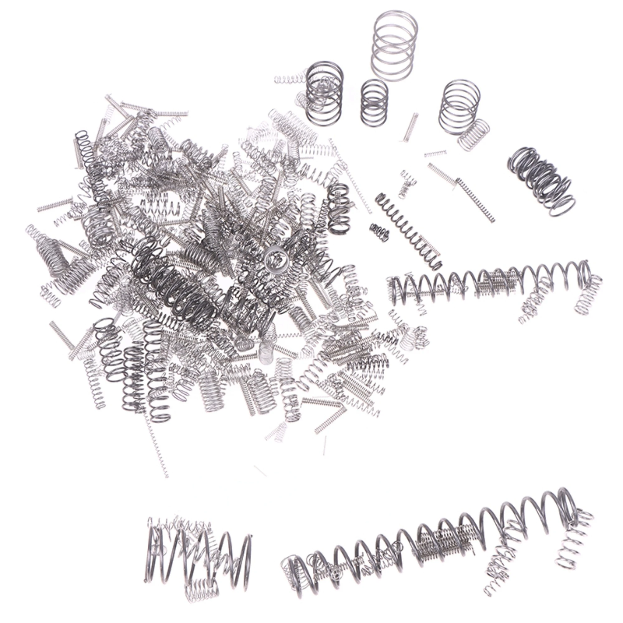 

200Pcs 2-10cm Silver Mixed Mini Spring Parts Stainless Steel Compression Spring Ballpoint Pen Spring Hardware