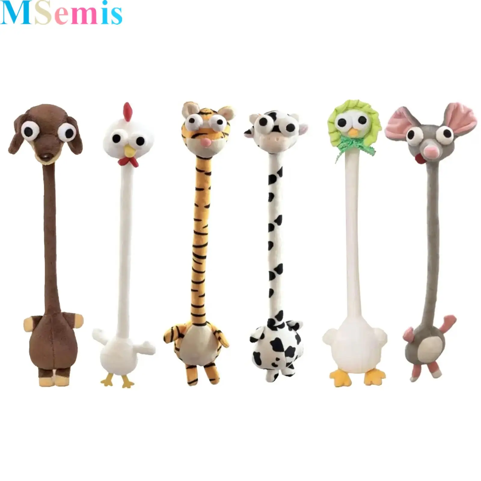 

Long Neck Animal Plush Backpack Pendant Stuffed Doll Keychain Bag Charms Safety Belt Cute Decor Festival Birthday Gift Giving