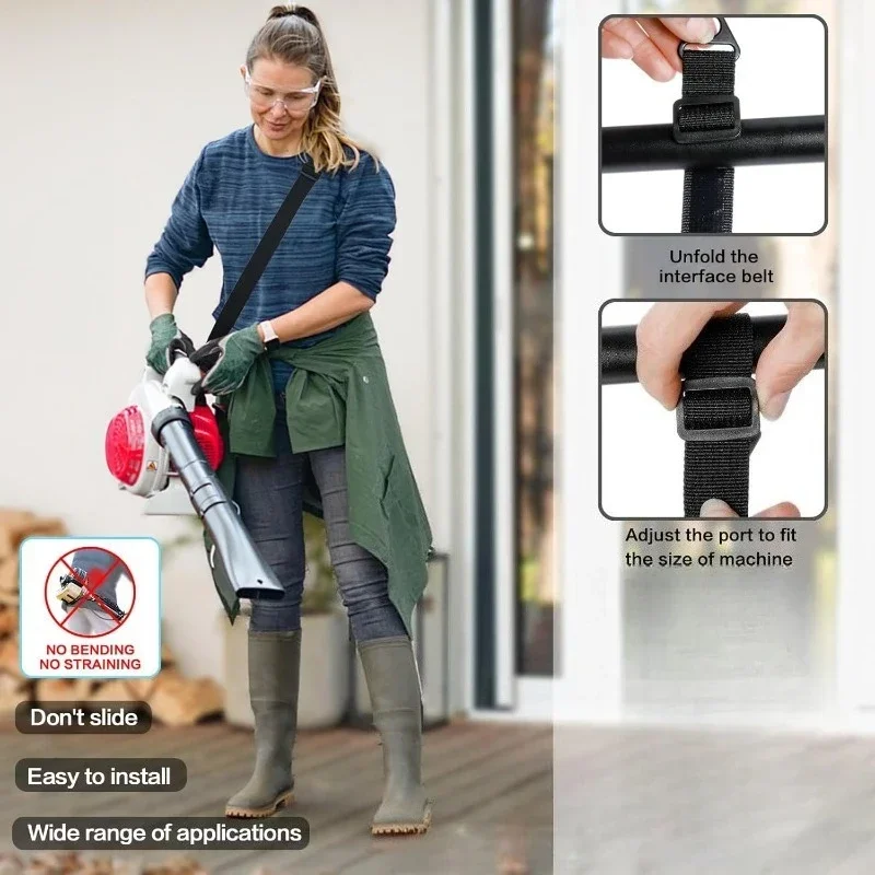 Multifunctional Shoulder Strap Kit Sturdy Anti Slip Harness for Hedge Trimmer Weeder and Leaf Blower Garden Tools