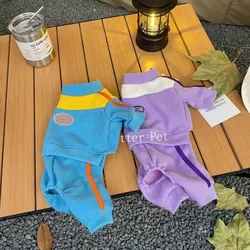 Fashion Dog Sport Jumpsuits Dog Clothes Warm Thicker Sweatshirt  Four Legged Dogs Clothing Fashion Winter Cotton Dog Clothes