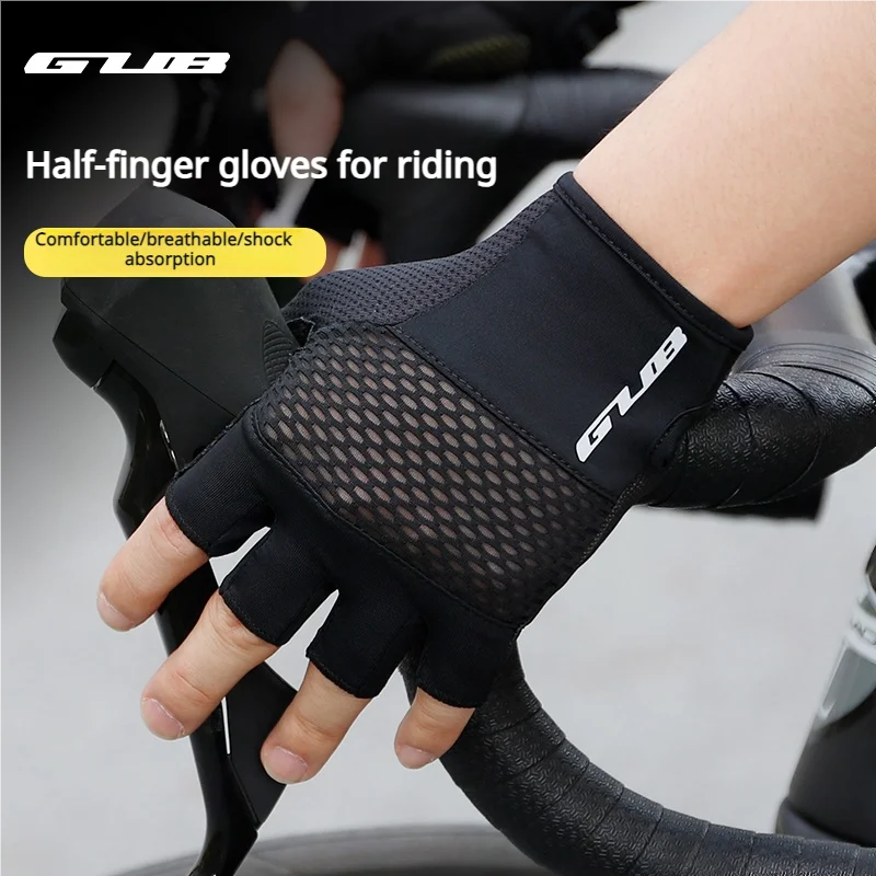 

GUB Half-Finger Cycling Gloves XRD Cushioning Pad PU Palm Breathable Mesh Lightweight Shockproof Fit Bike Equipment Women Men