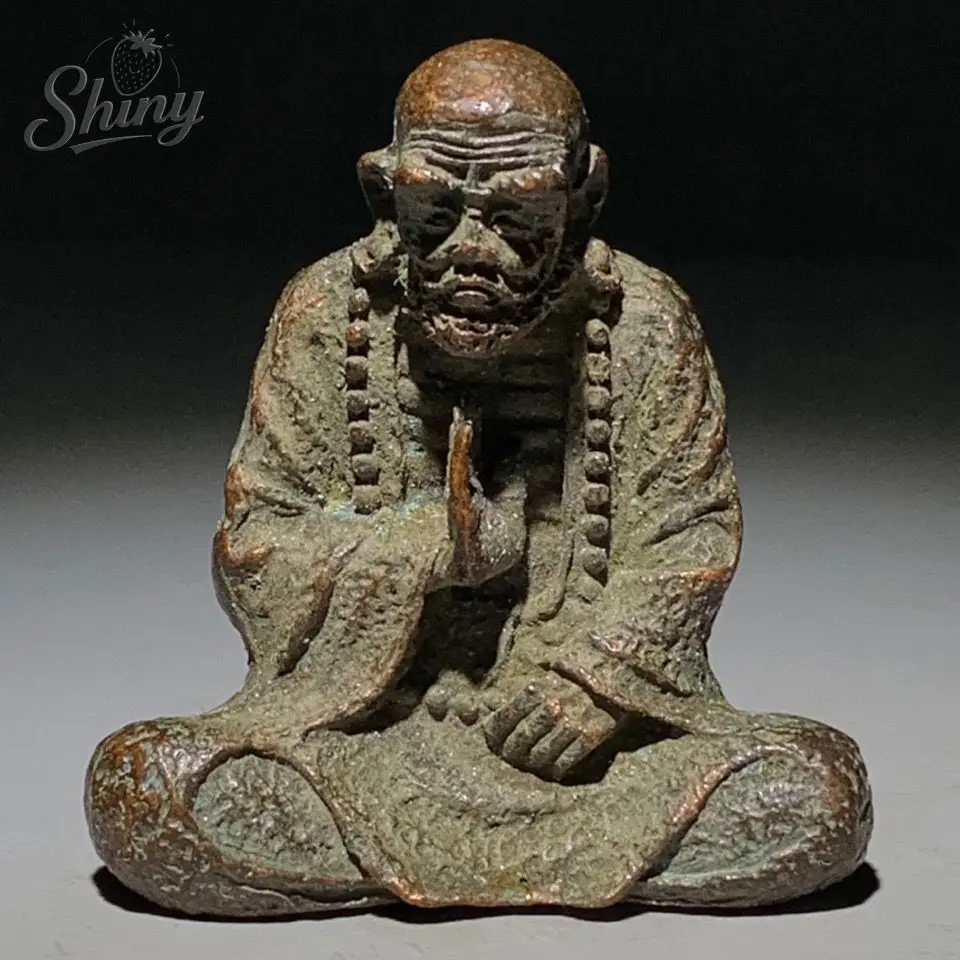 

Ancient Old Bronze Damo Buddhas Statue Crafts Home Decor Statues for Decoration Buddhist Decorations Ornaments
