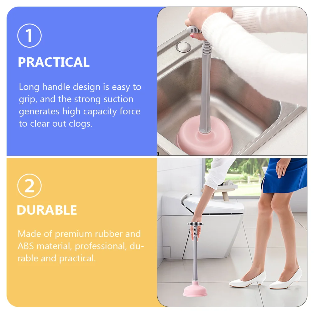 

Tub Pipe Cleaner Toilet Bowl Hole Bathroom Abs Plunger with Flap Clogging