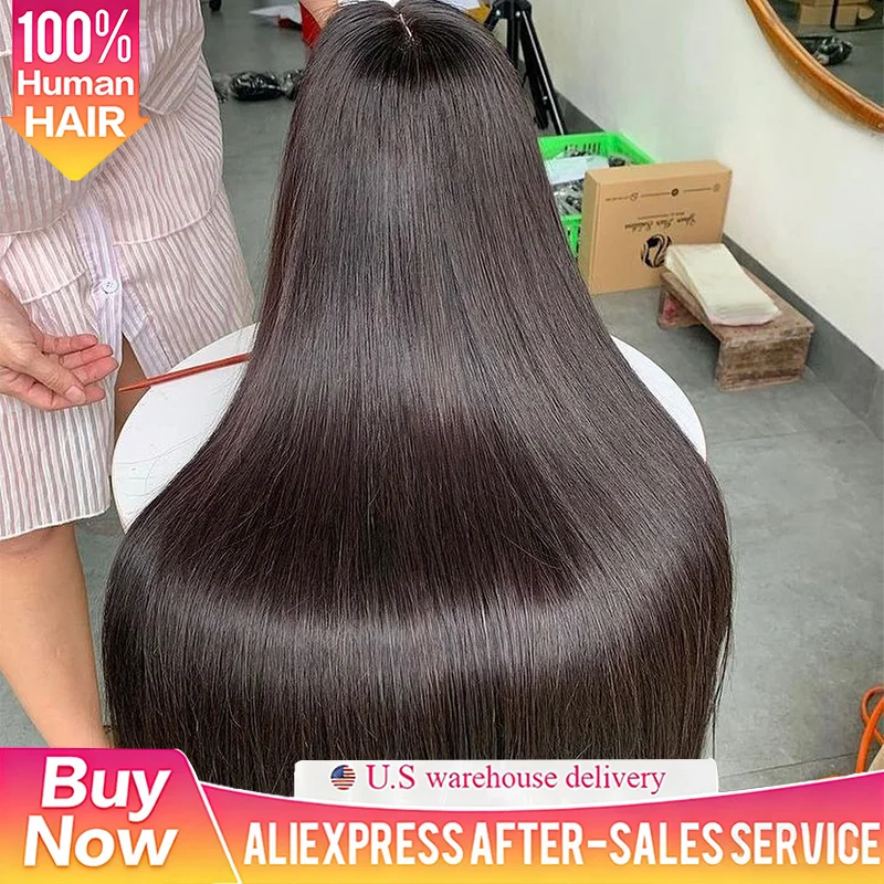 

Прямые парики без клея 44 дюйма, парик с HD-швейцарским кружевом 13x6, 100% натуральные человеческие волосы, бразильские прямые парики с полным фронтальным покрытием для женщин