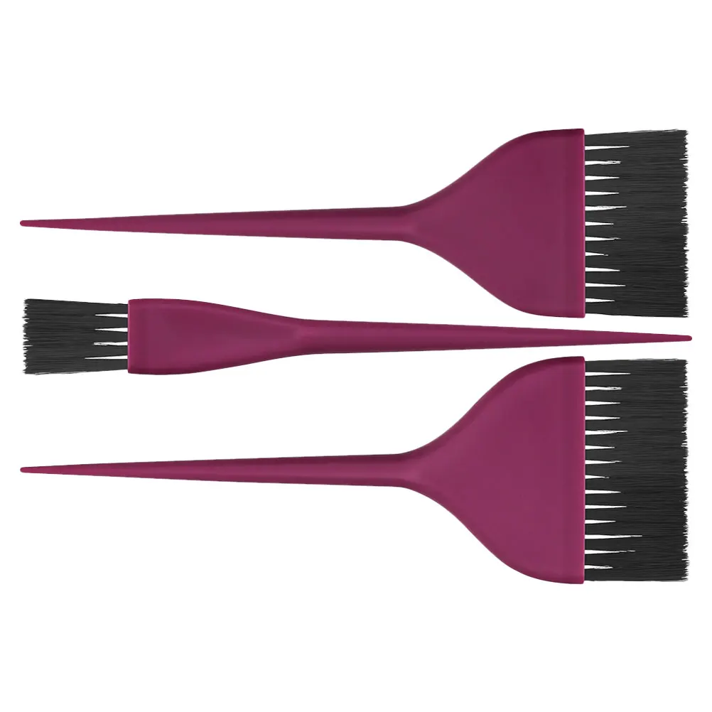 

3 шт., набор кистей для краски для волос, фиолетовые салонные кисти-аппликаторы для равномерного применения, прочные инструменты для окрашивания волос с набором чаш