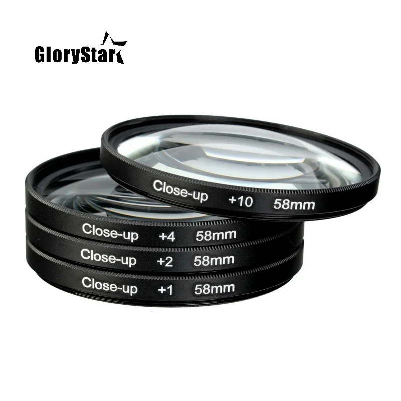 Macro Close Up Lens Filter +1+2+4+10 Filter Kit 46mm 49mm 52mm 55mm 58mm 62mm 67mm 72mm 77mm 82mm For Canon Nikon Sony Cameras