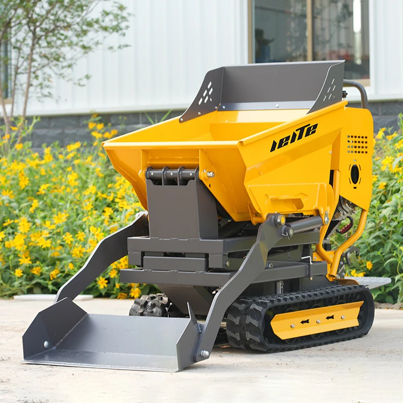 จีนที่กําหนดเอง 0.5 ตัน Mini Dumper High Power Dump Truck เบนซินมีอยู่ในสต็อก Tiny ไฮดรอลิกรถบรรทุก Crawler ขนาดเล็ก dumper