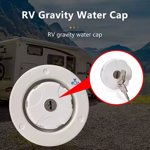 98658-001 1PC RV Gravity Inlet Lockable Water Filler Cap &amp; Keys For Fiamma RV Caravan Motorhome Black Or White diameter 33.5mm