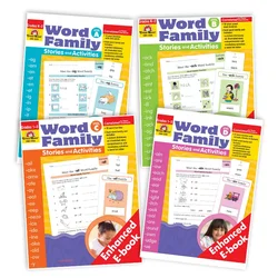 4 books/set  Children learning in English Word Family English Phonics workbooks Worksheet File