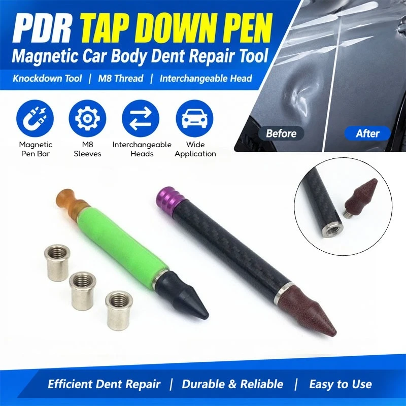 PDR Tap Down Pen Magnetic Car Body Dent Repair Knockdown Tool M8 Thread ...