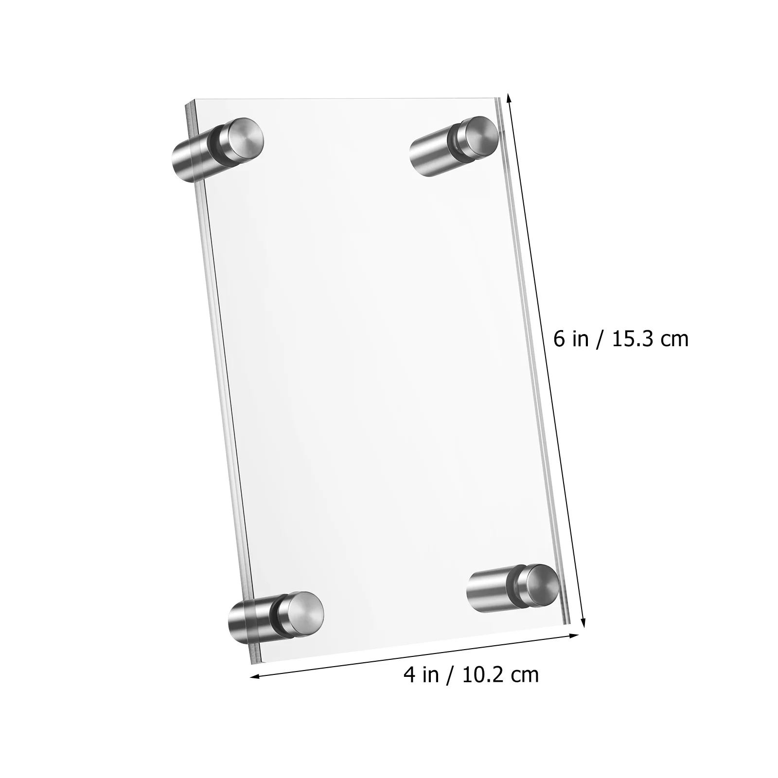 

1 Set Clear Acrylic Picture Frame 8X10 Inch Transparent Modern Desktop Photo Stand For Home Office Wall Table Decor Dual-Purpose