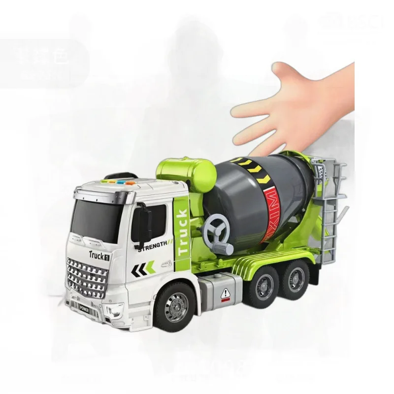 لعبة سيارة هندسية تعليمية قصة الصوت والضوء حفارة خلاط الجمود نموذج محاكاة لتدريب الأطفال