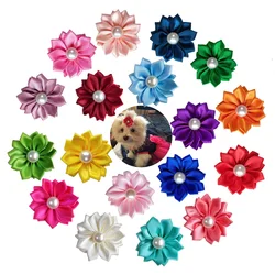 20pcs/10pairs Pet Cat Dog Hair Bows Rubber Bands With Pearl Pet Dog Hairpins Grooming Pet Dog Accessories Dog Hair Rubber Bands