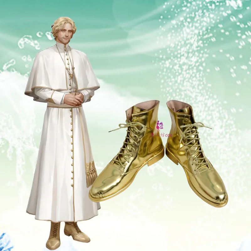 Lord of Mysteries Adam Cosplay Schoenen Gouden Handgemaakte Laarzen Kunstleer Laarzen Carnaval Party Halloween Laarzen