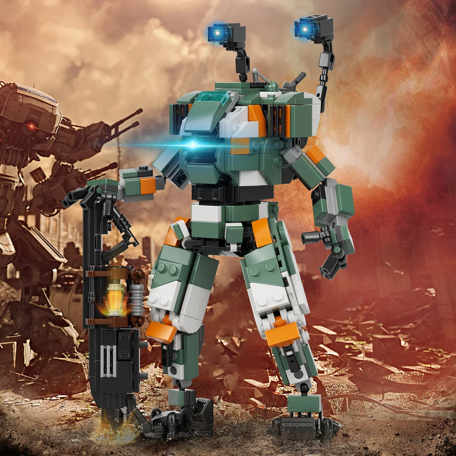 MOC Game Titanfalls 2 Mech Model BT-7274 Vanguard-class Titan Meche exoskeleton Robots Set DIY Toys for Children Birthday Gift