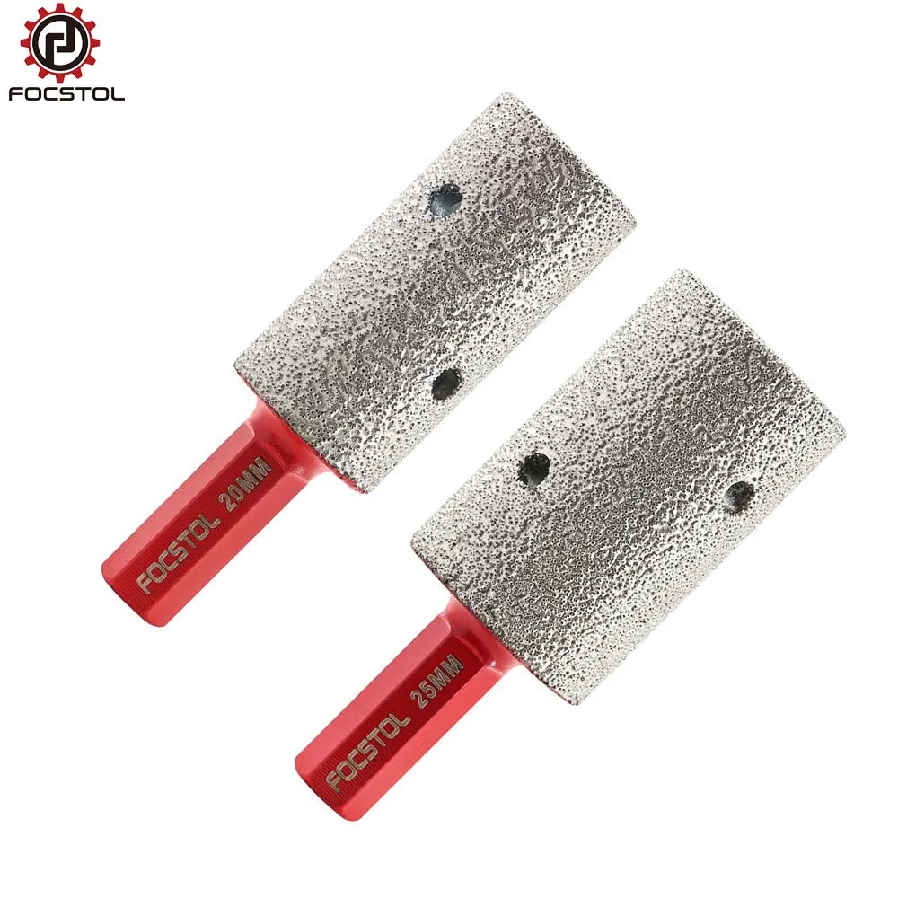 FOCSTOL 1pc Diamond Milling Bit Dia 10/15/20/25mm For Tile Ceramic Granite Marble Grooving HEX Shank