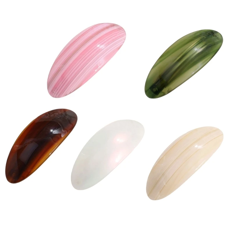 

5asd Fashion Oval Hair Clip Acetate Spring Hairpin Hair Clamp For Office Women Wear