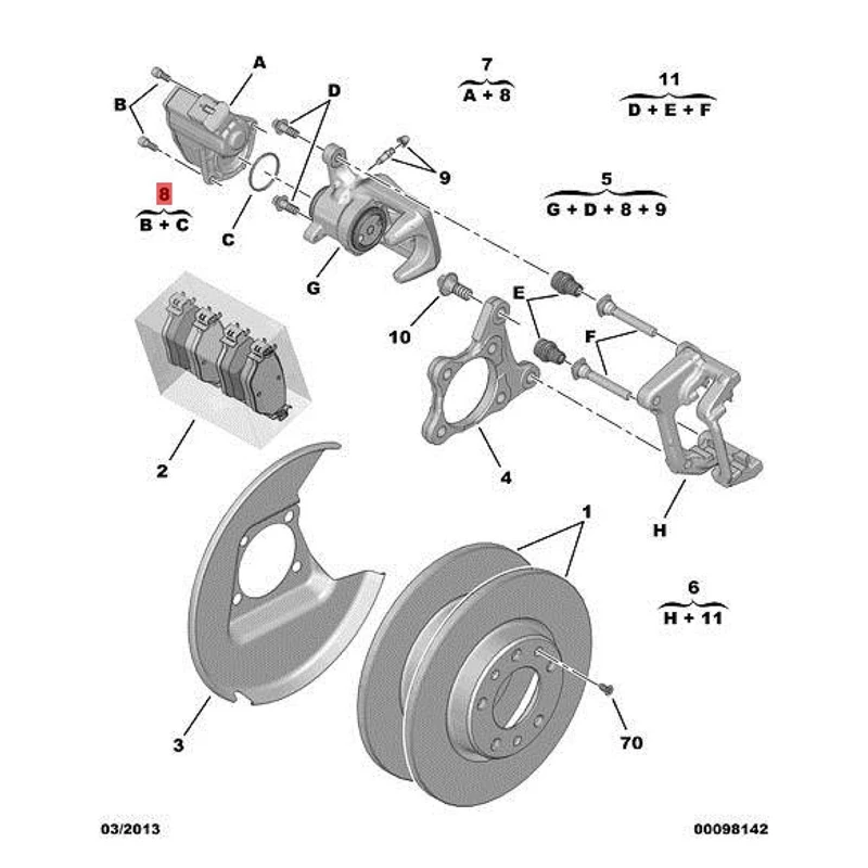 Rear Wheel Brake Emergency Caliper Motor Actuator 1617535580 For Peugeot 308 T9 4008 P84 5008 II Citroen C4 2013-2021