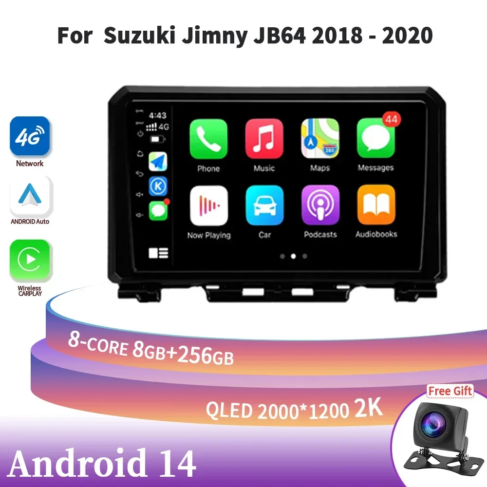 

Android 14 For Suzuki Jimny JB64 2018-2020 Screen Car Radio Multimedia Navigation Carplay Stereo Head Unit 2 Din Center Console