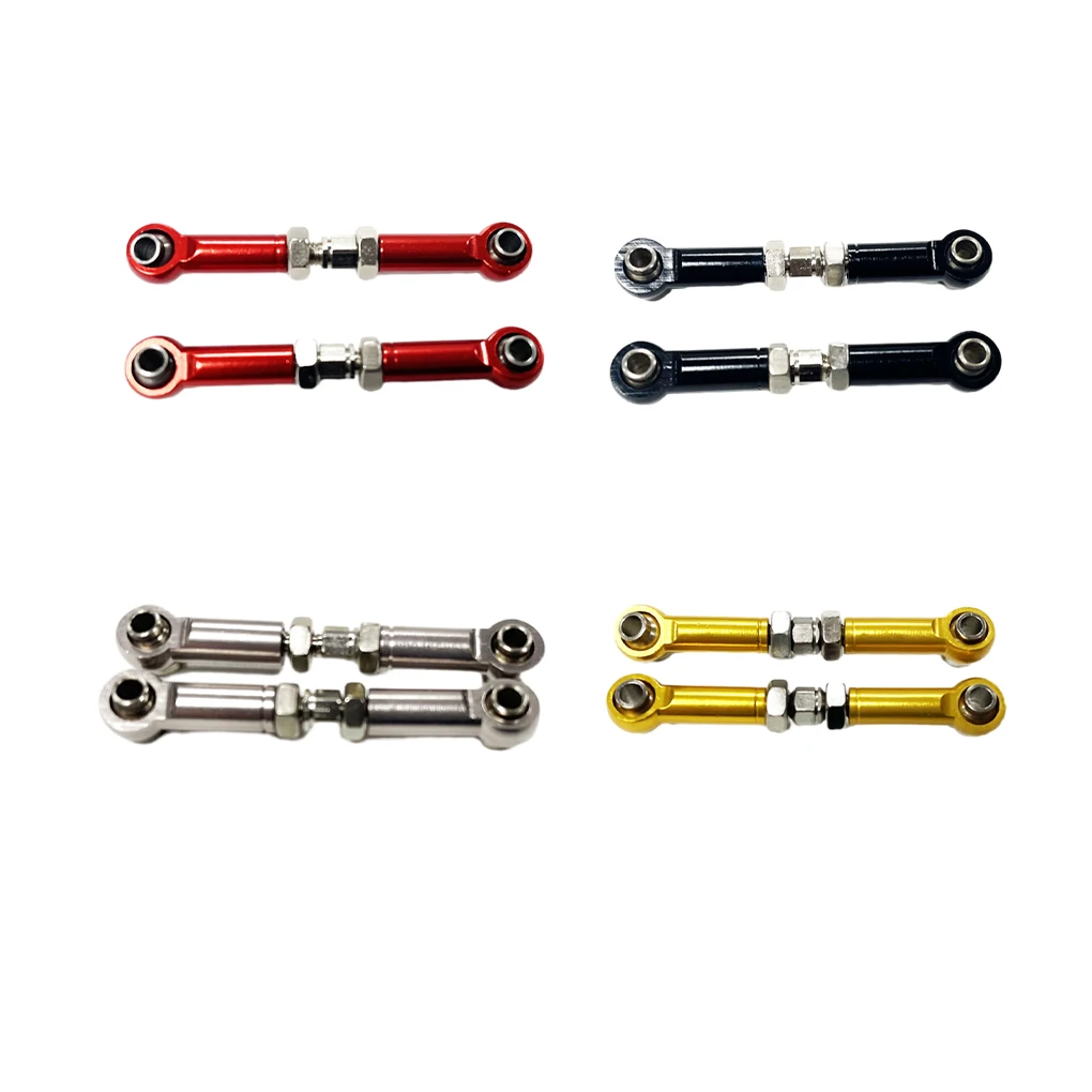 Collegamento dell'asta di collegamento dello sterzo in lega di alluminio per 1/14 MJX 14209 14210 argento CNC leggero e durevole