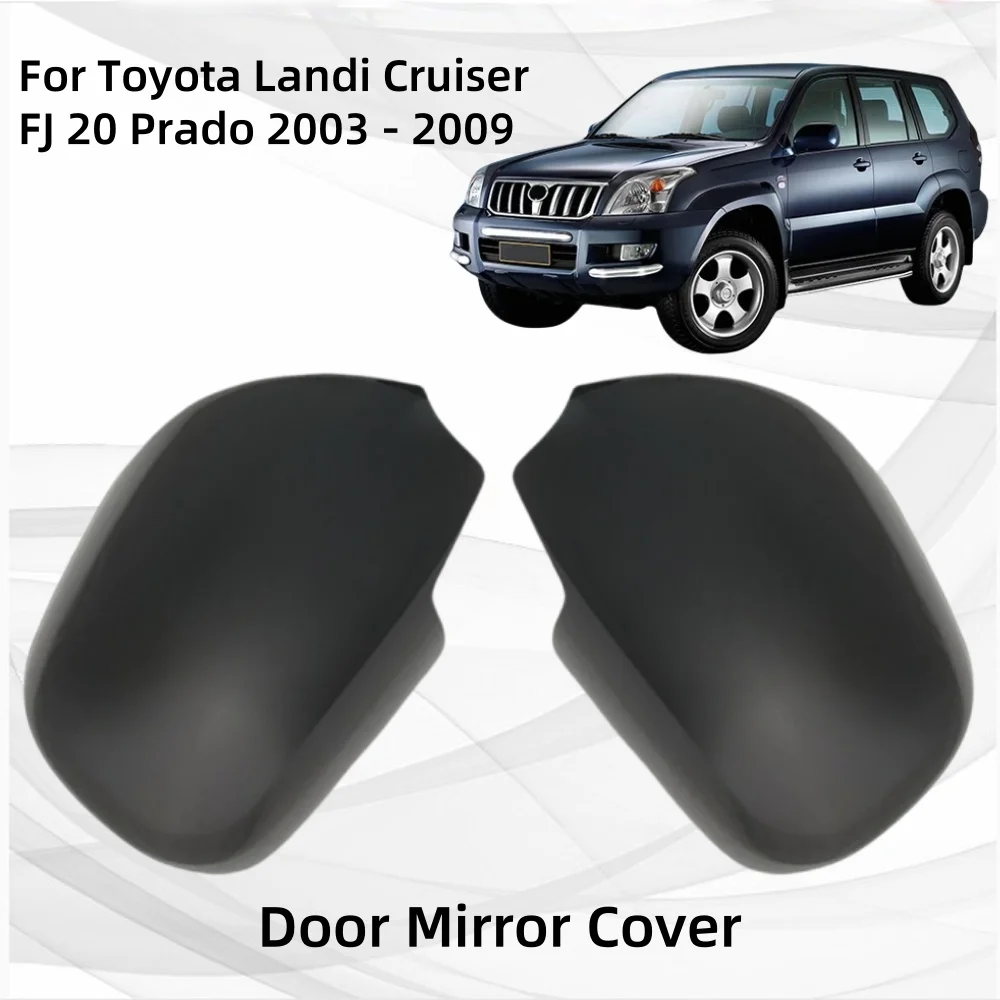 

Car upgrade Chrome Carboon Fiberr Black Door Mirror Cover For Toyota Landi Cruiser FJ 20 Prado 2003 - 2009 Car Rearview Exterior