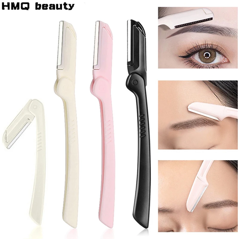 

3/5pcs Folding Eyebrow Trimmer Portable Eye Brow Epliation Facial Hair Remover Armpit Shaver Stainless Steel Blades Makeup Tools