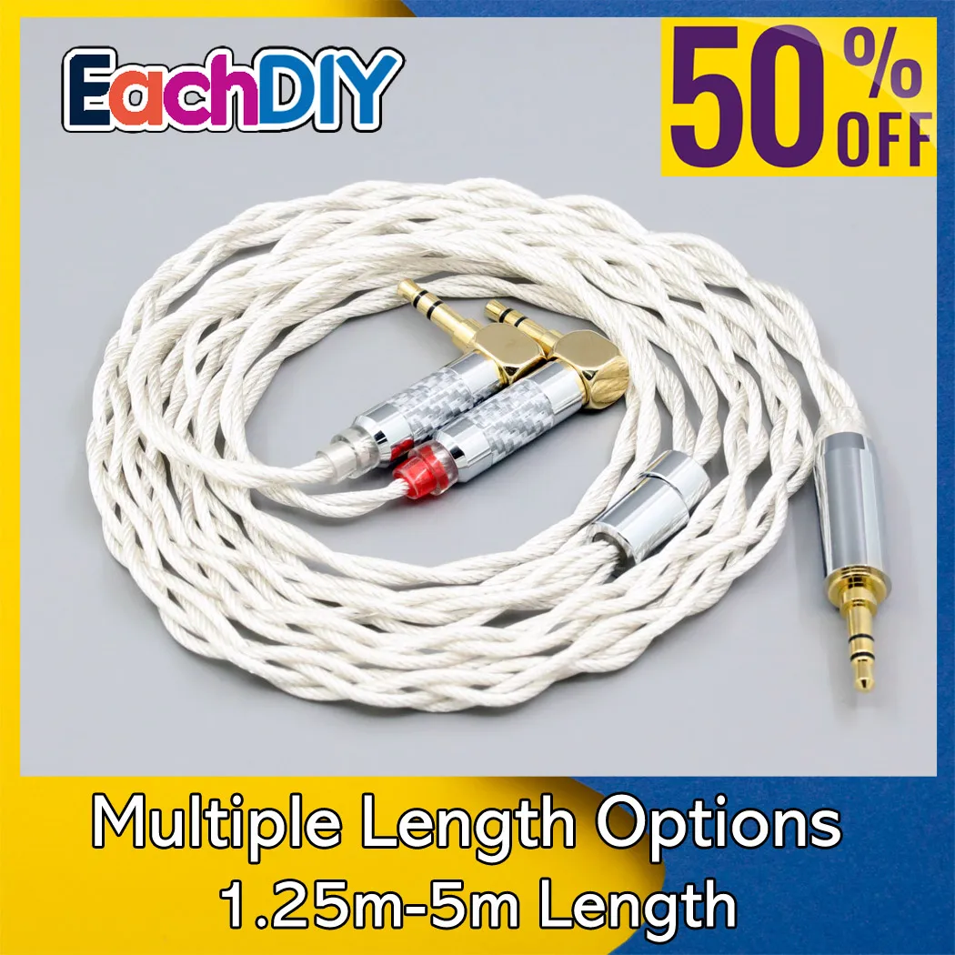 

Графеновый 7N OCC посеребренный кабель для наушников Type2 для Verum 1 One, гарнитура для наушников, двойной L-образный штифт 3,5 мм LN008146