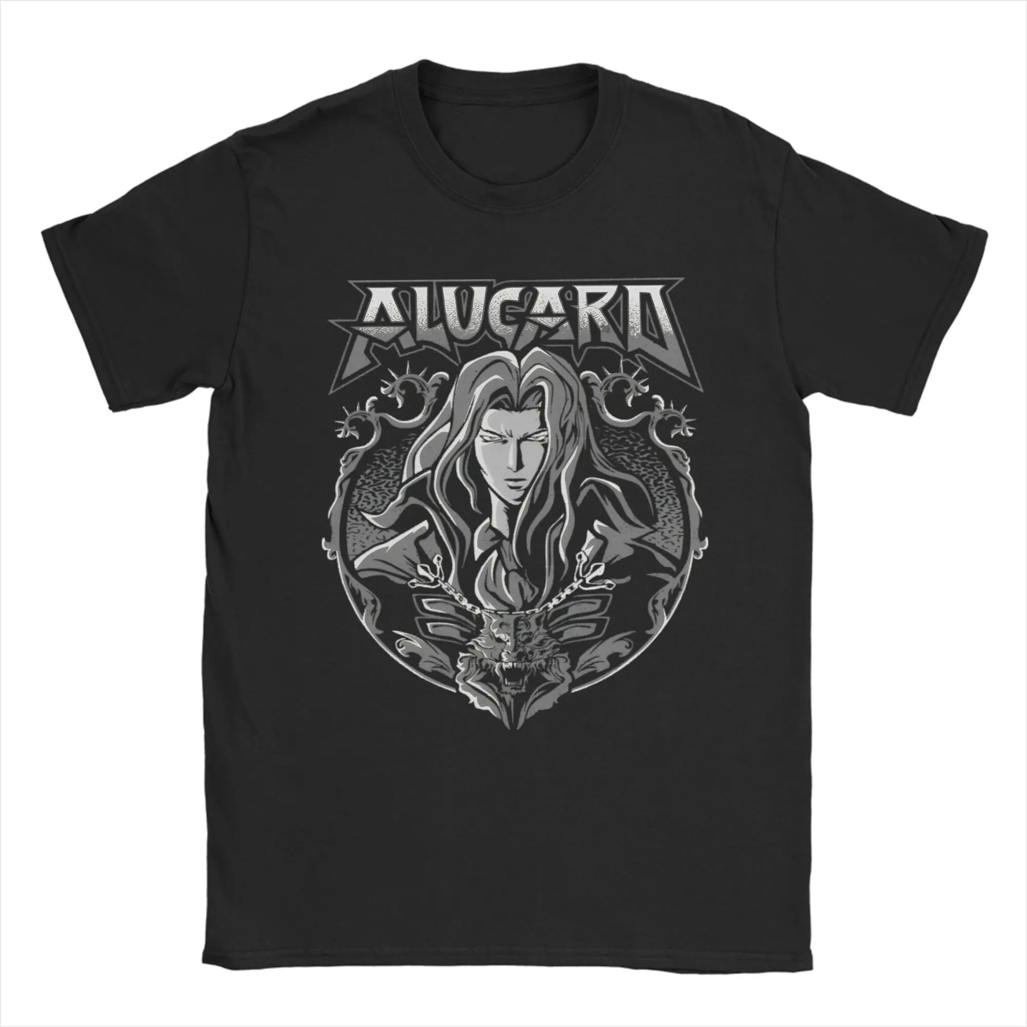 

Мужские футболки Alucard Castlevania, футболки из 100 хлопка, летняя футболка с короткими рукавами Y2K, футболка с круглым вырезом в стиле Харадзюку, 4XL, 5XL, 6XL