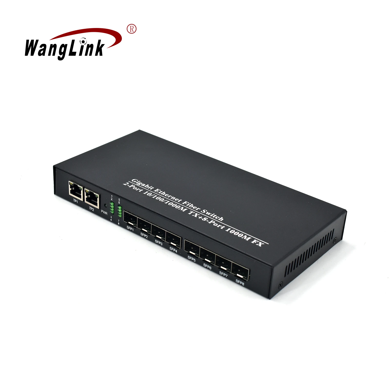 Interruptor de fibra Gigabit 1,25G 8G2E SFP, conmutador Ethernet de 1,25G, 8, 1000M, RJ45, 2x1000M, SFP