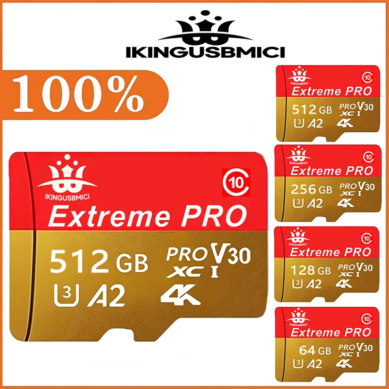 32-64-128-256-512gb Flash Card for Smartphone Class Class 10 Original Camera Flash Memory High Quality Durable Reliable Fast U3