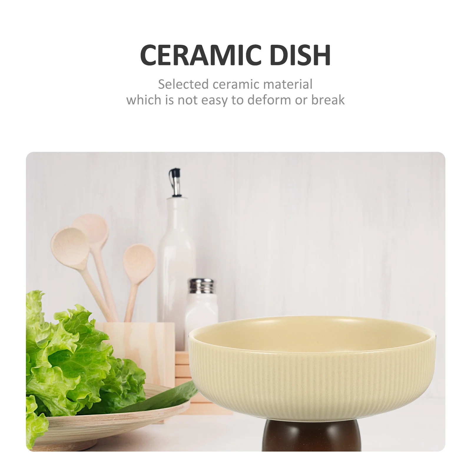 

High Based Ceramic Cake Tray Cake Display Stand for Dessert Snacks Fruit Serving Bread Tray High Based Snacks Dish