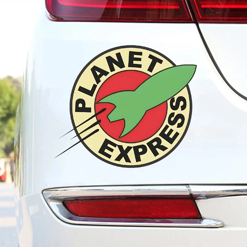 ملصق فينيل بشعار Futurama Express للكوكب ، سيارة ، نافذة ، ملصق ، حائط ، مصد ، إكسسوارات سيارة ، JT300 ، #