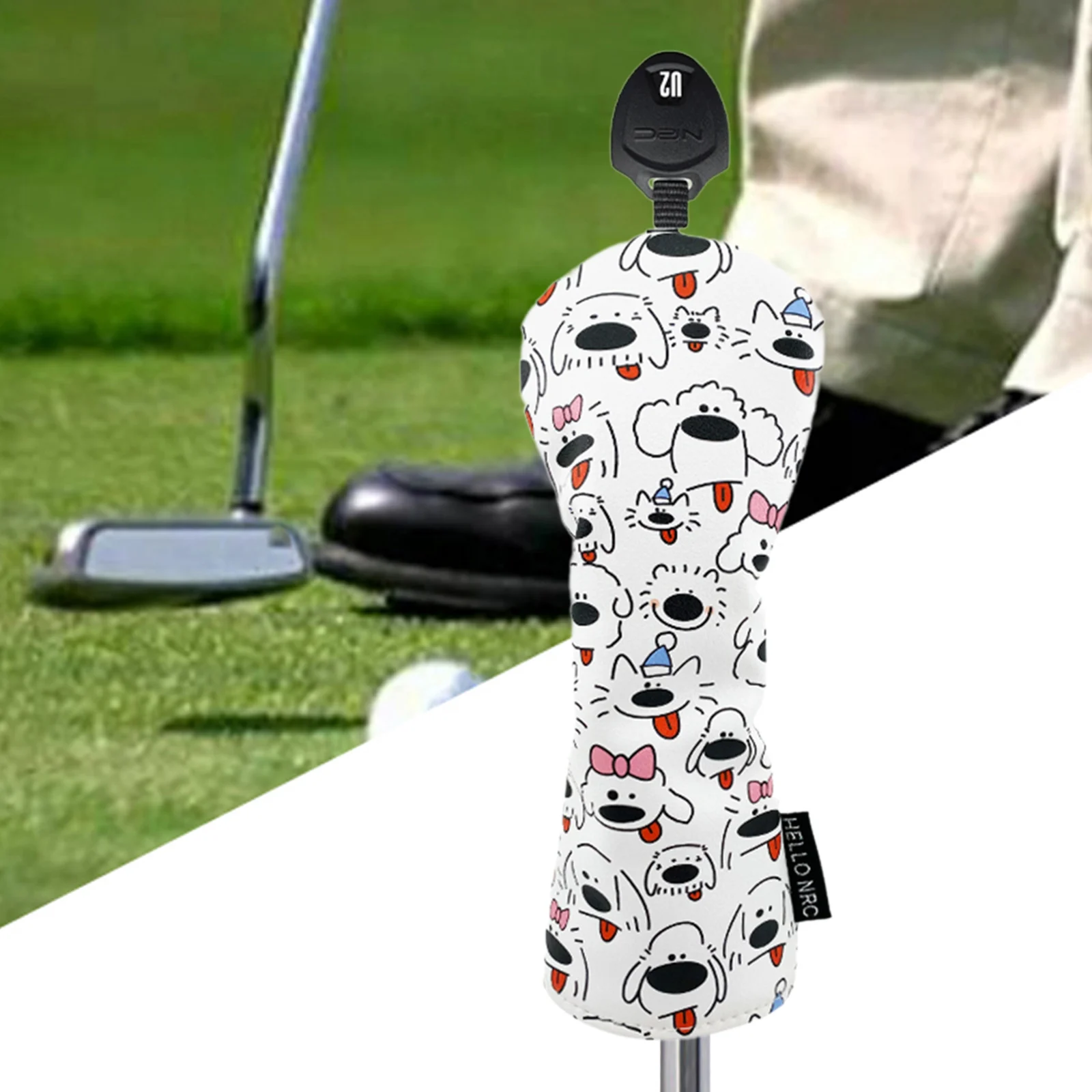 Golf Wood Head Cover Fashion Guard Portable Funny Golf Wood Headcover Long Neck Protector PU Leather for Golfer Trainin Supplies